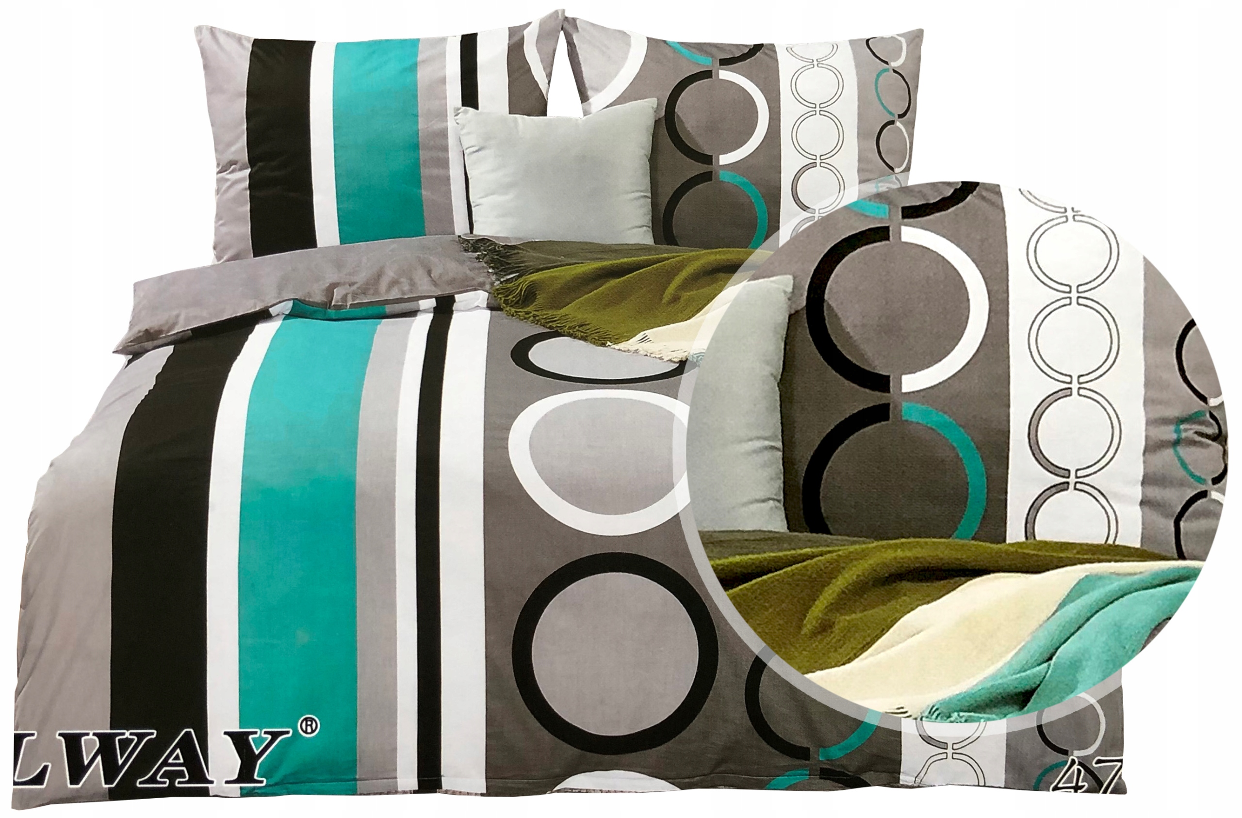 Pościel 160x200 satyna bawełniana Elway 4726 100% Bawełna Nowe