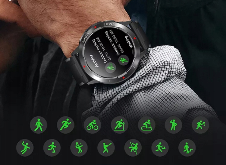 SMARTWATCH ZEGAREK SPORTOWY MĘSKI SMART WATCH DAMSKI PULS PULSOMETR SP02 BT Kolor żółty