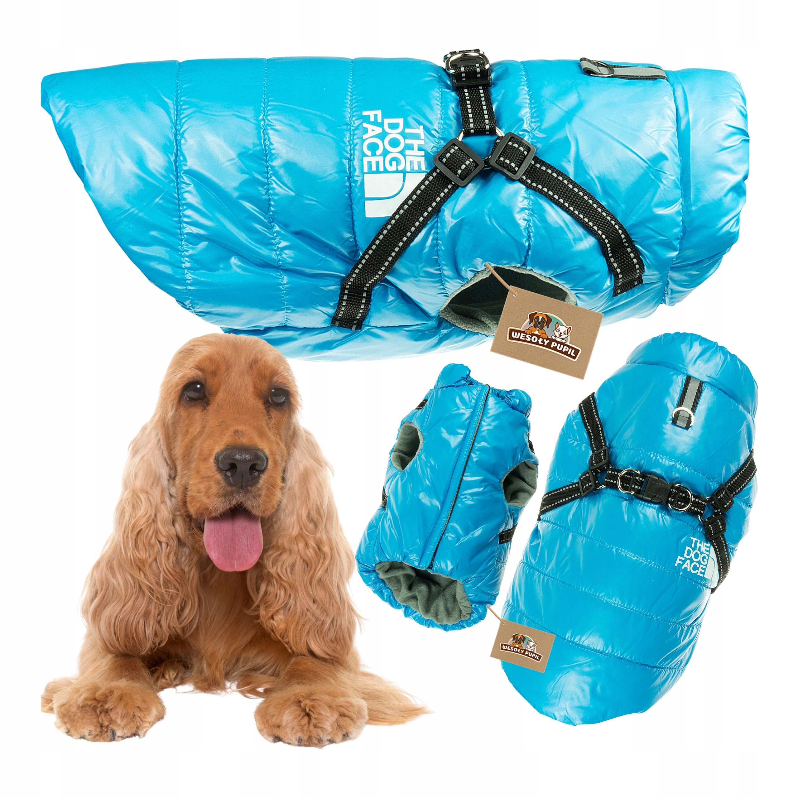 Levně Oblečení pro psa zimní bunda s postrojem The Dog Face střední velký pes 2XL