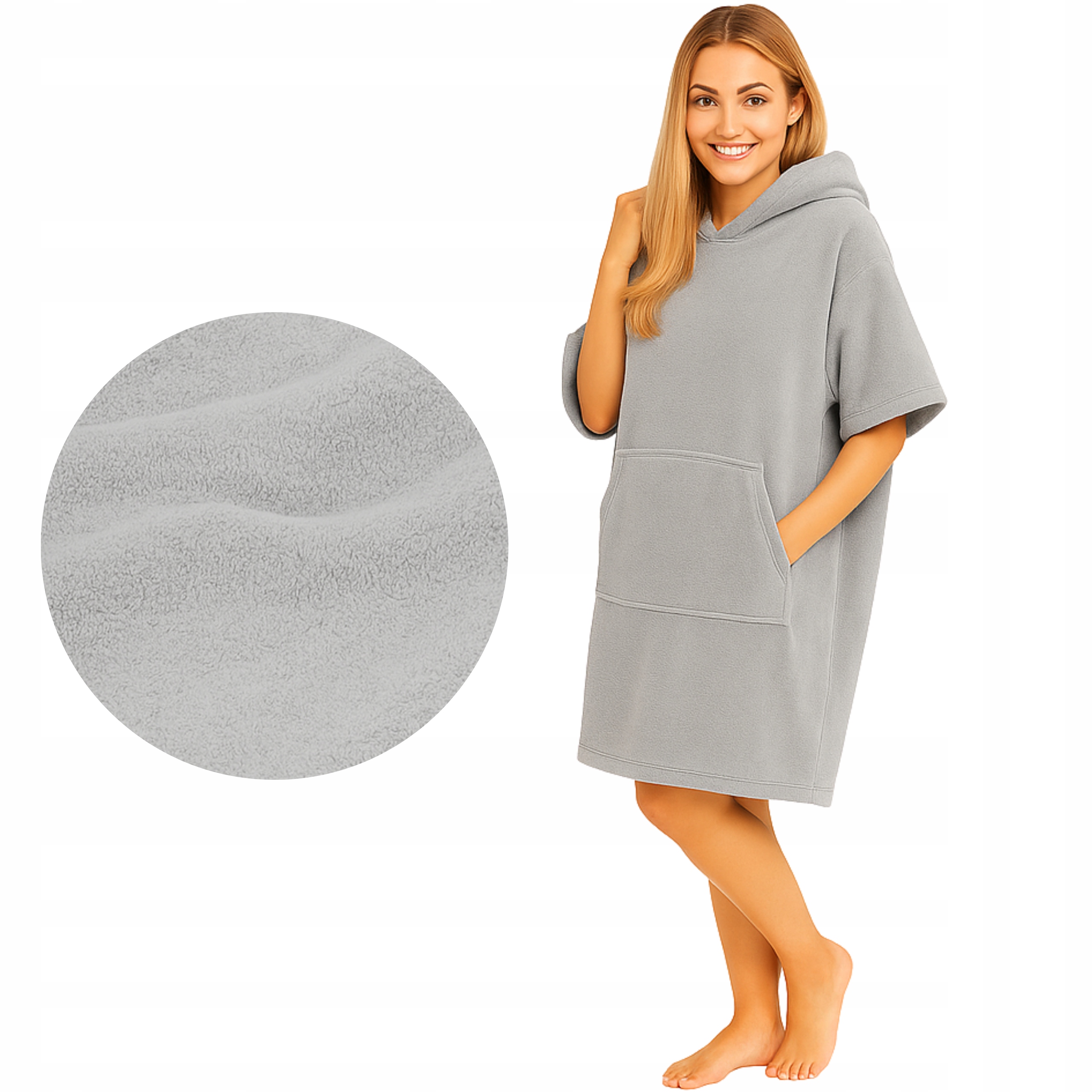 Saunový uterák na bazén Spa Kúpacie pončo Kapucňa 100 % Bavlna Froté