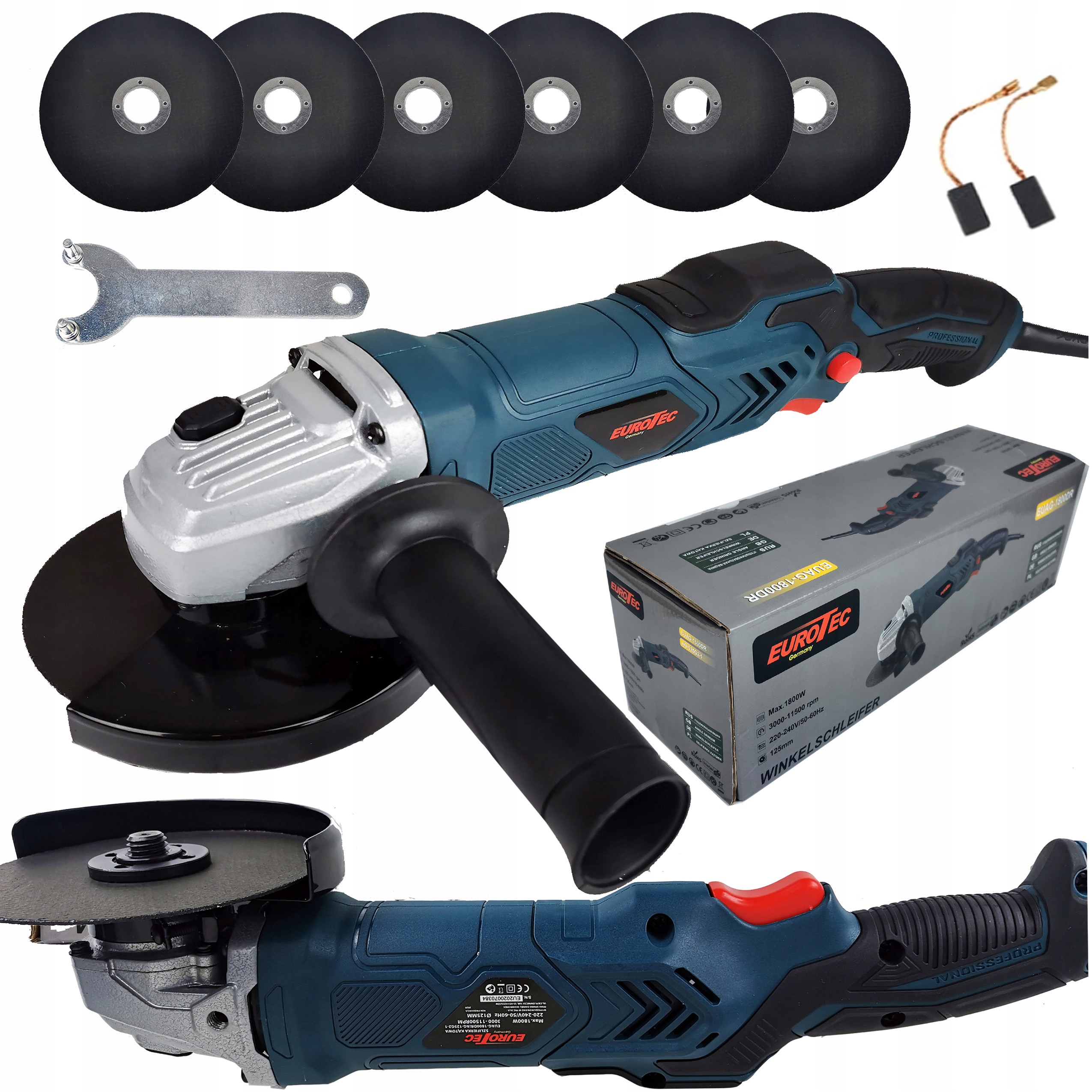 

Szlifierka kątowa Eurotec EUAG-1800DR Tarcze