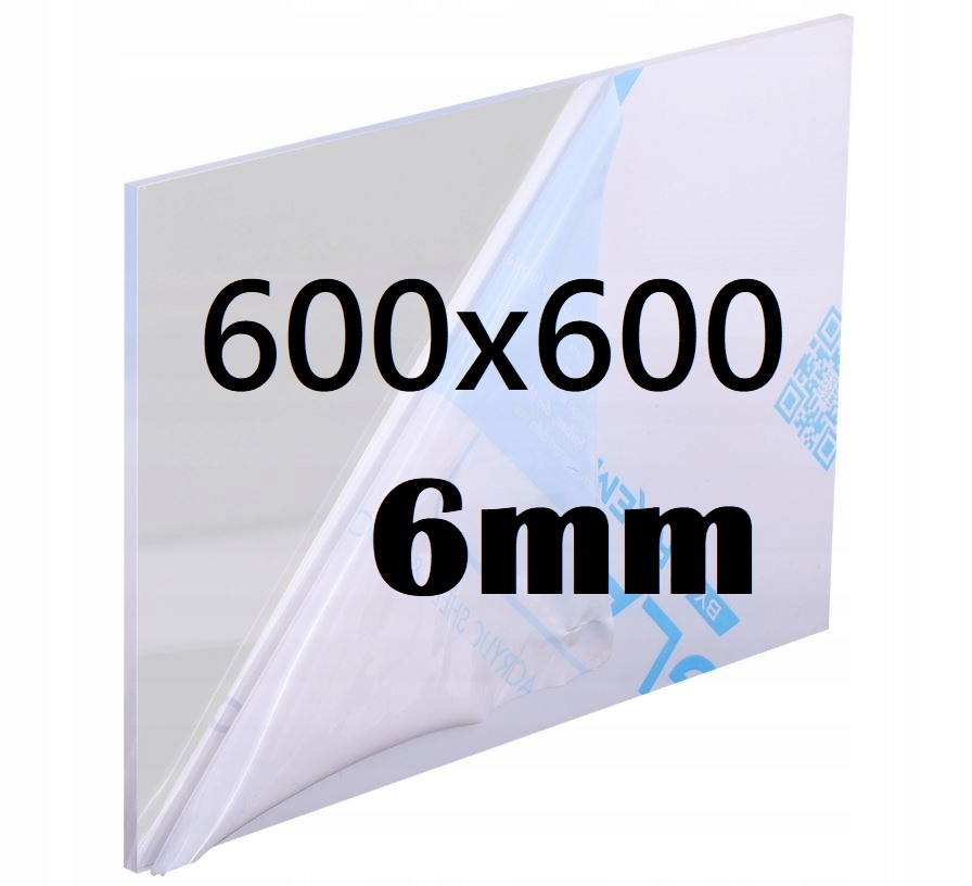 Plexi Plexi Plexi Plexa na míru 60 cm x 60 cm x 6 mm