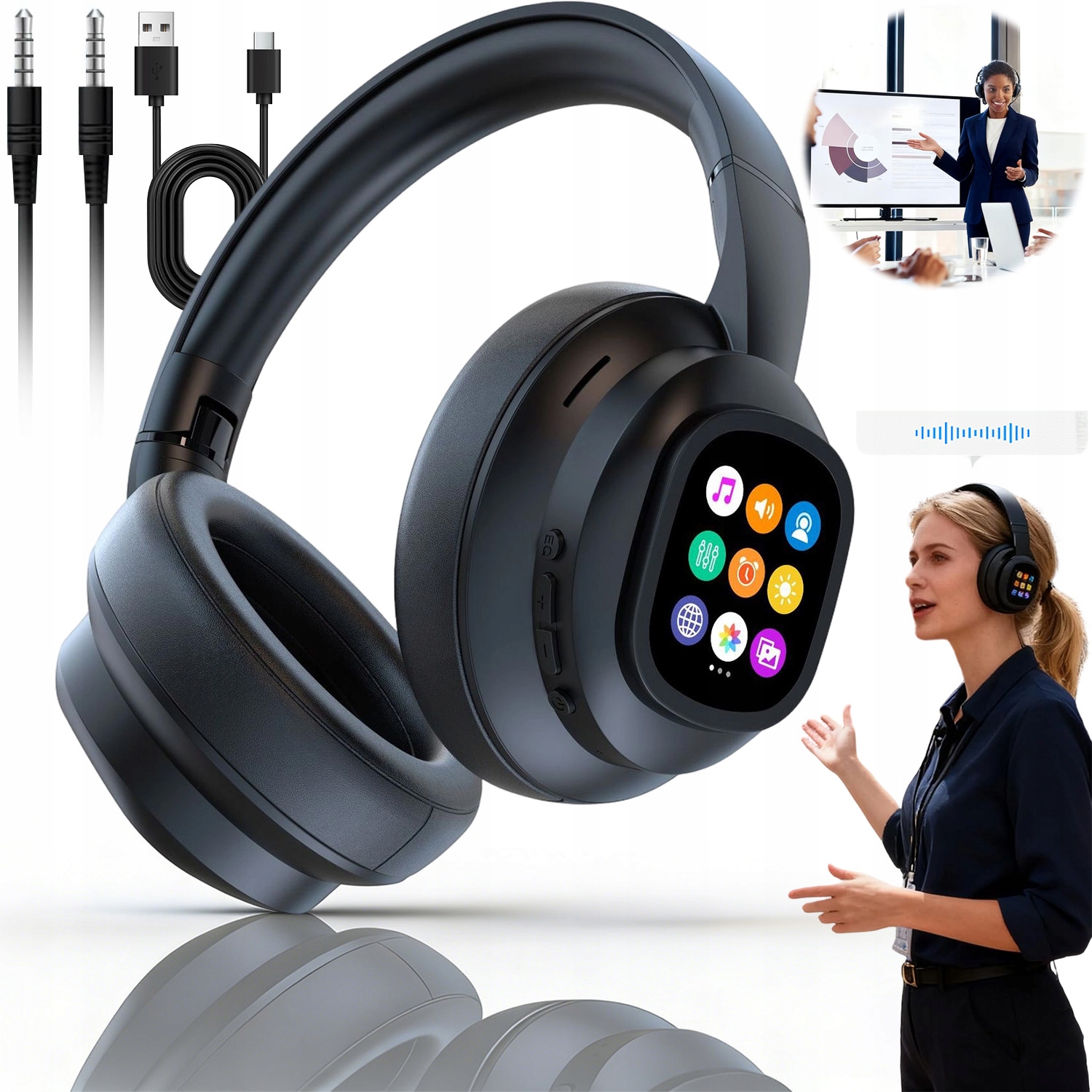 Bluetooth Sluchátka A Překladač Sluchátek V Reálném Čase