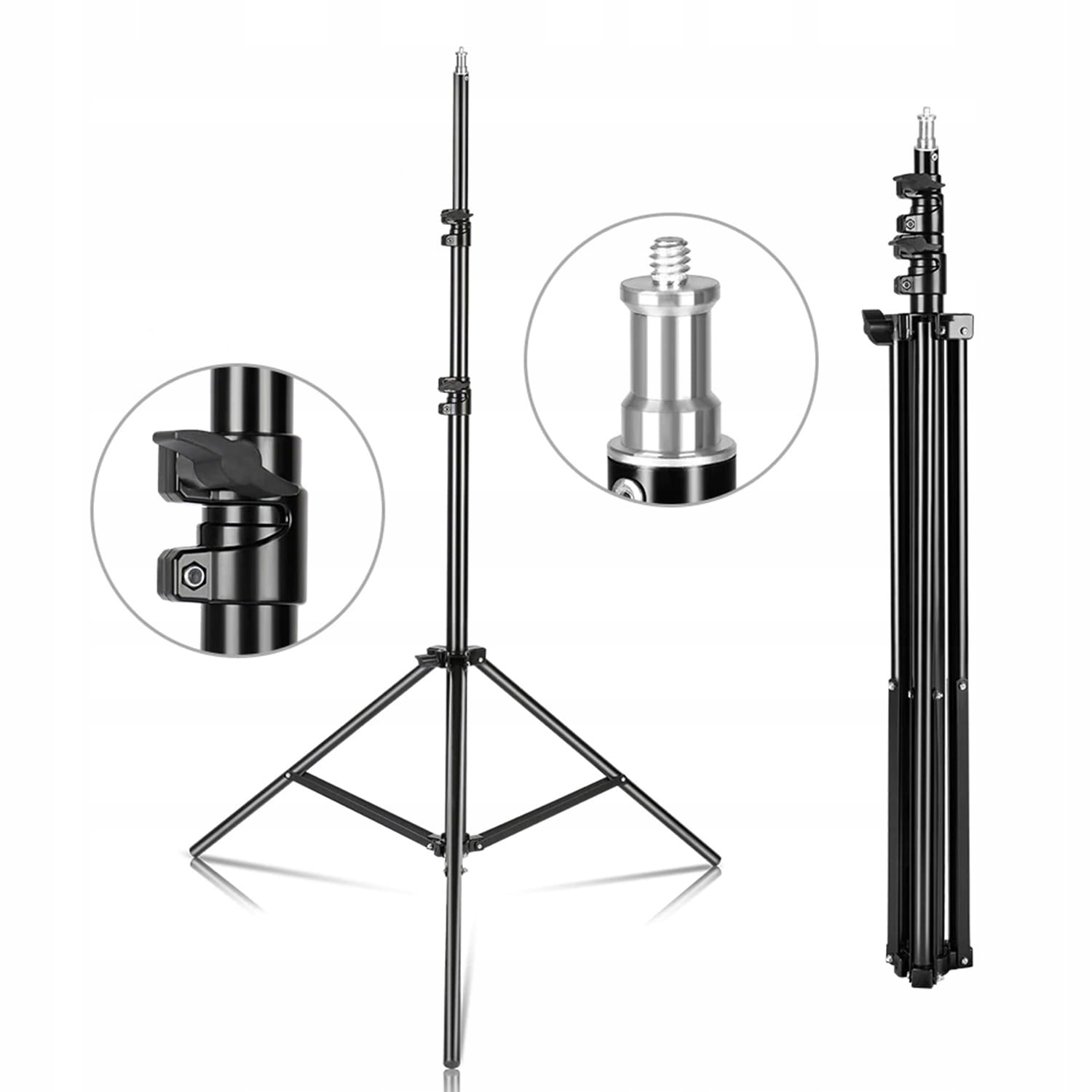 STATYW OŚWIETLENIOWY STOJAK STUDYJNY STUDIO FOTO DO LAMPY LED SOFTBOX 210CM