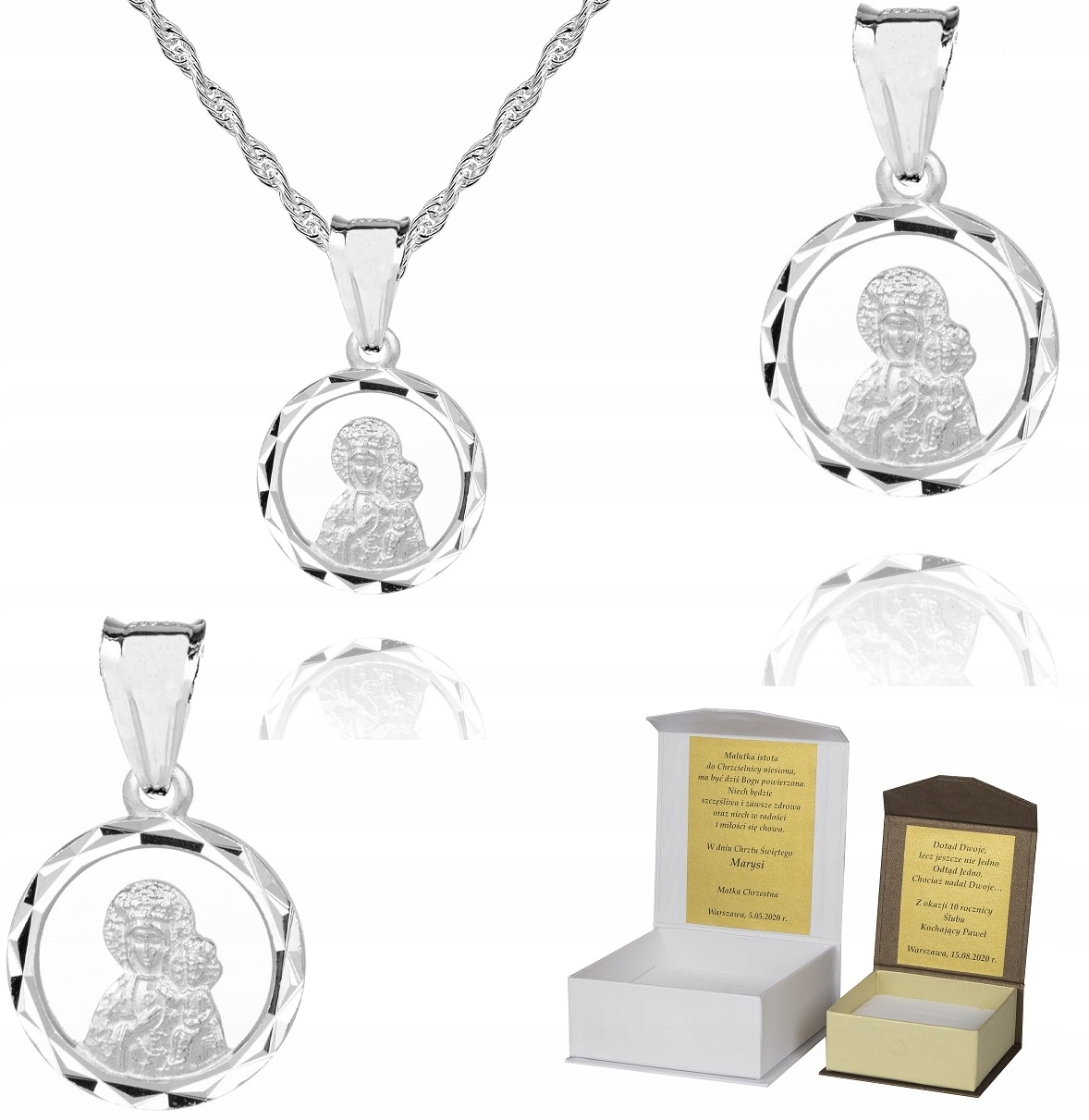 925 Stříbrný řetízek medailonek Dedikace 55 cm S1M40