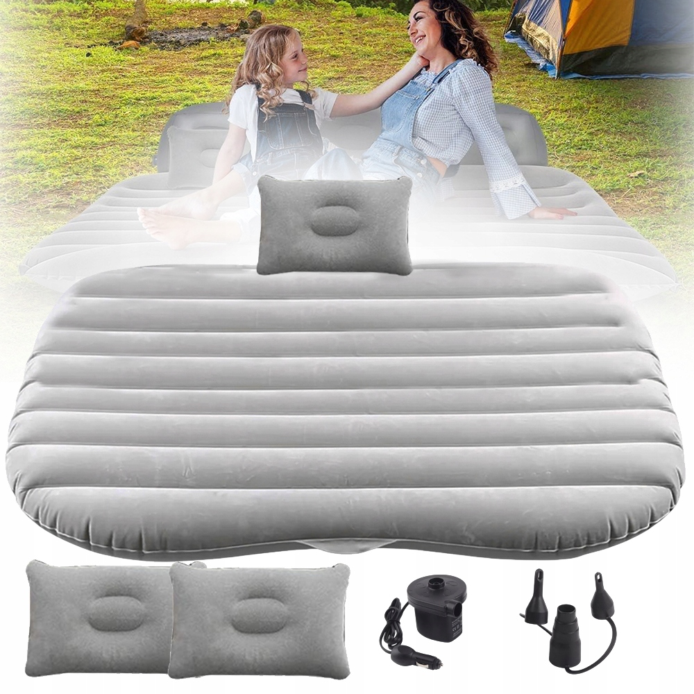 Dmuchany Materac Do Samochodu Z Falistym Designem I Pompą 150KG Nośność