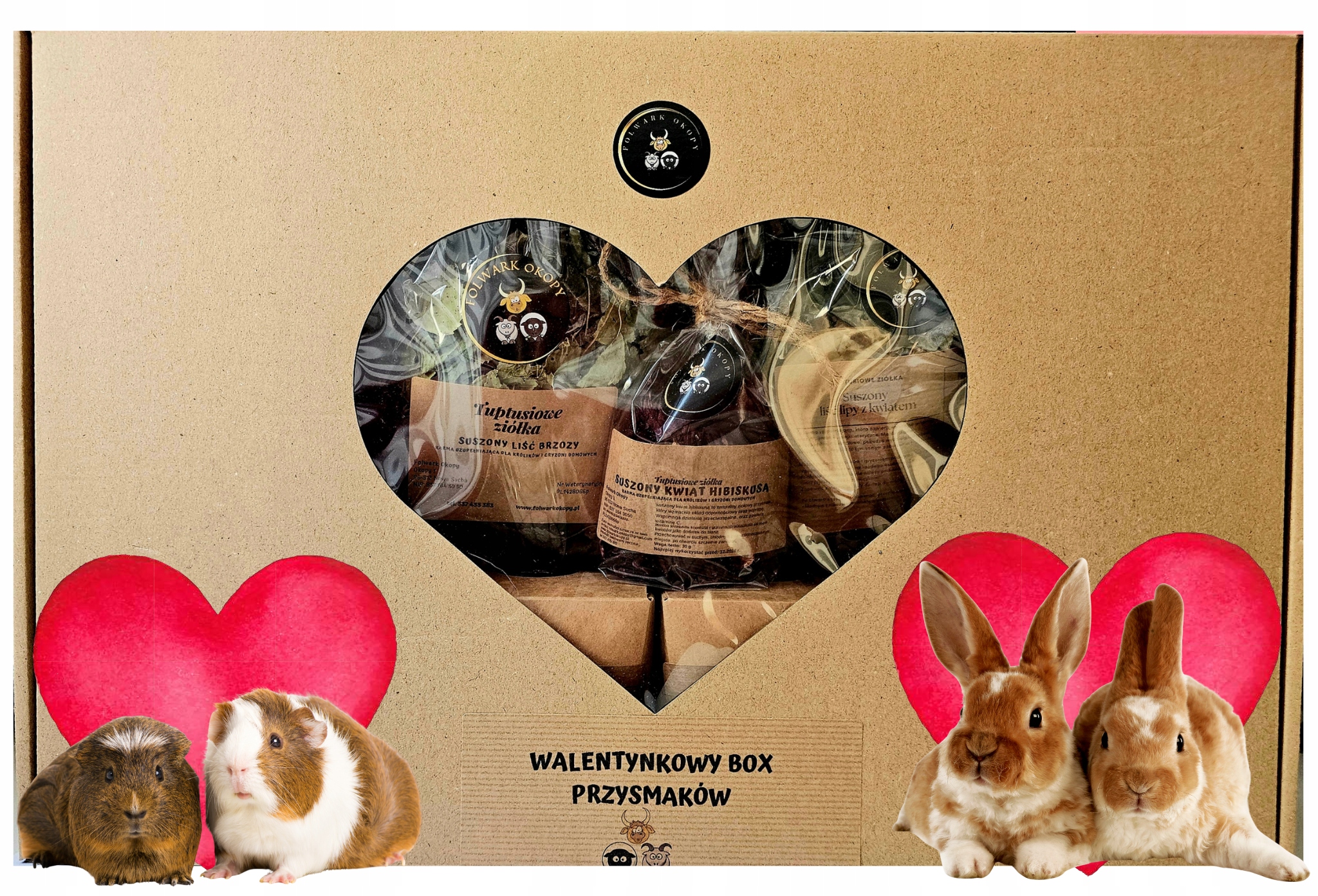 Levně Valentýnská krabička pochoutek pro králíka a morče