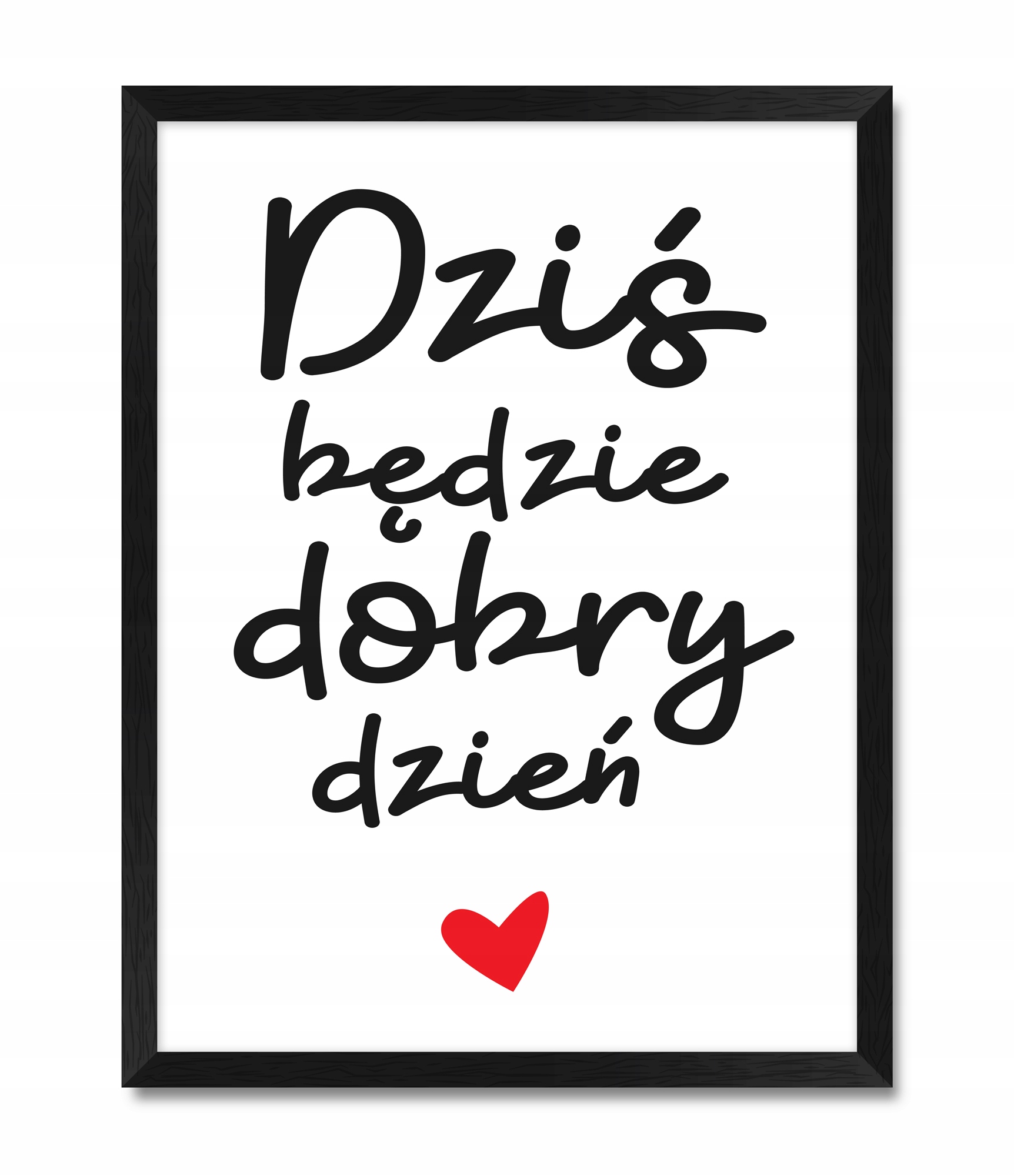 

Nowoczesny obraz na ścianę z tekstem Dobry Dzień