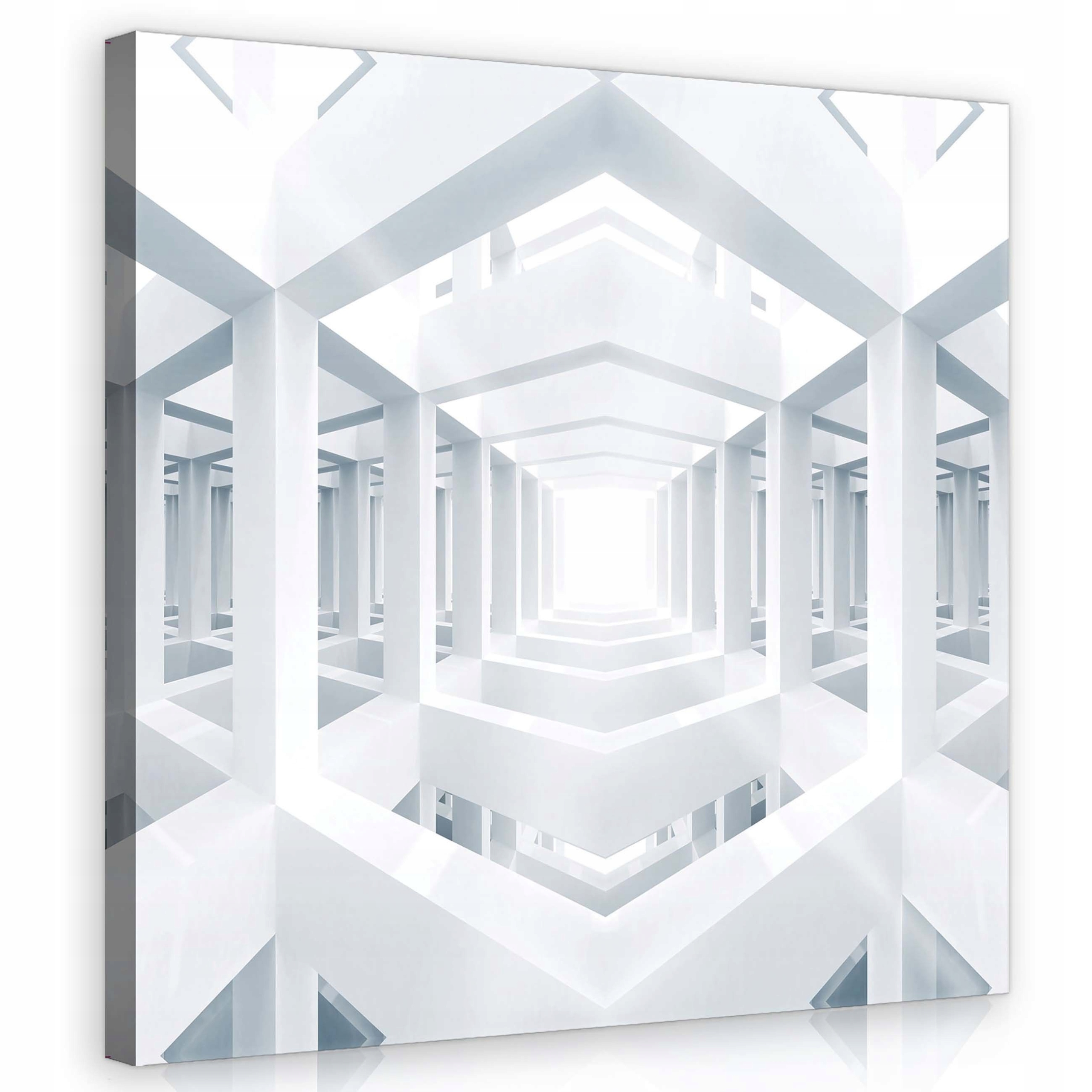 Obraz 80x80 Bílé sloupy Minimalistický chodba Umění a perspektivy