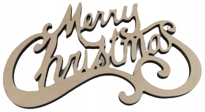 Vánoční Ozdoba Merry Christmas Překližka 70X45 cm