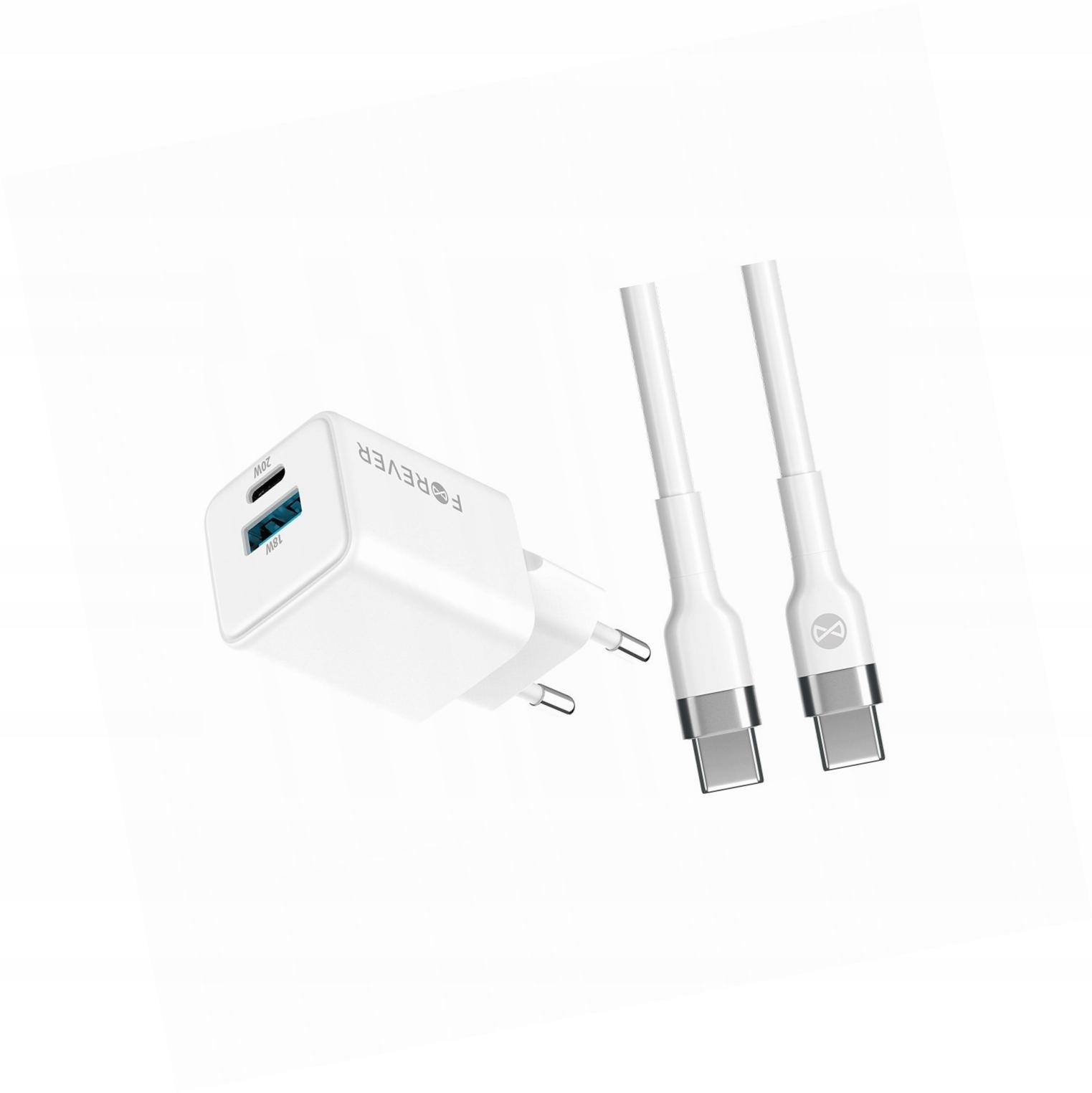Szybka ładowarka GaN 20W Usb i Usb-c z kablem do Xiaomi Redmi Note 10