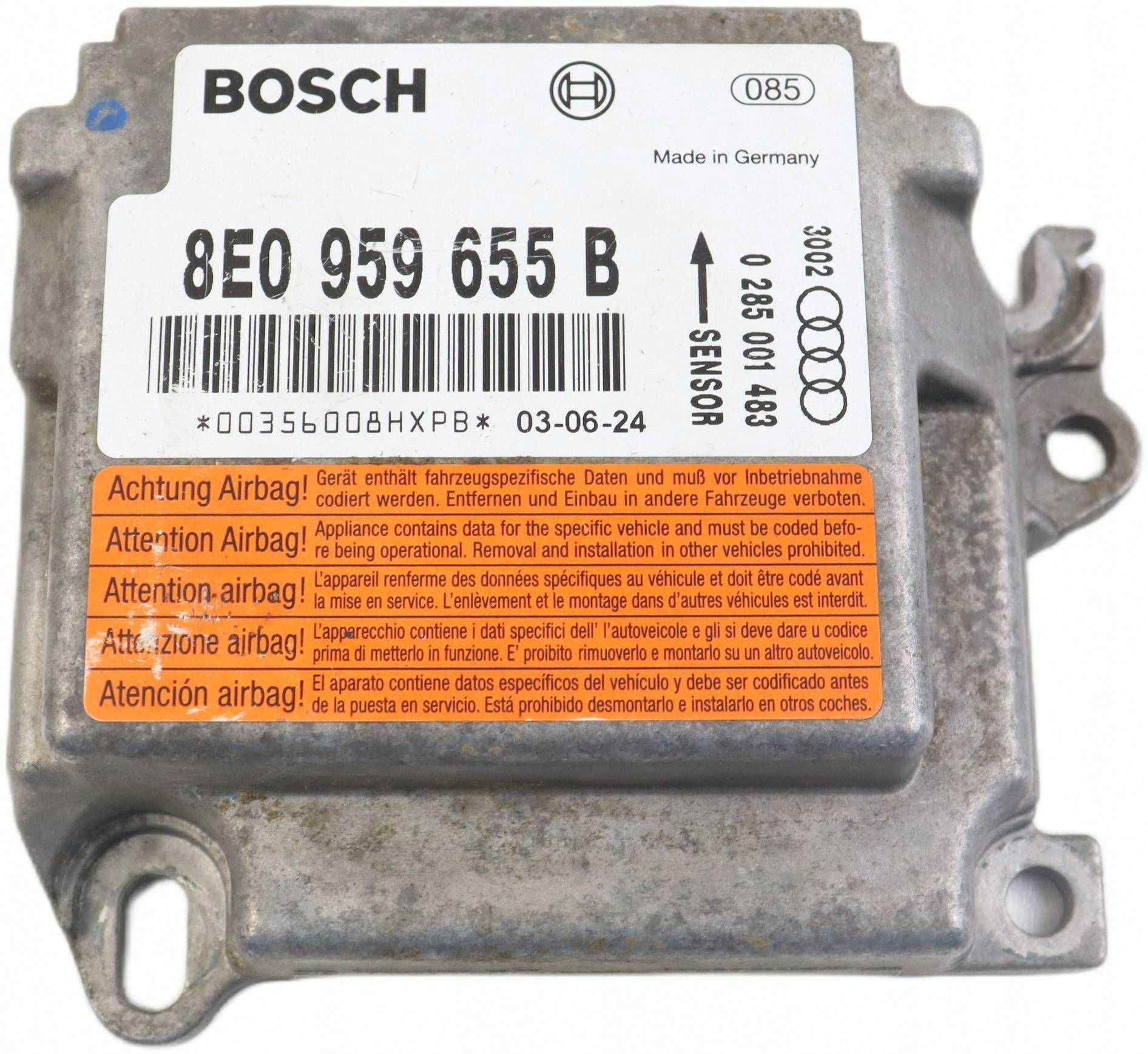 AUDI A4 B6 modulo SENSOR airbag airbag 8E0959655B