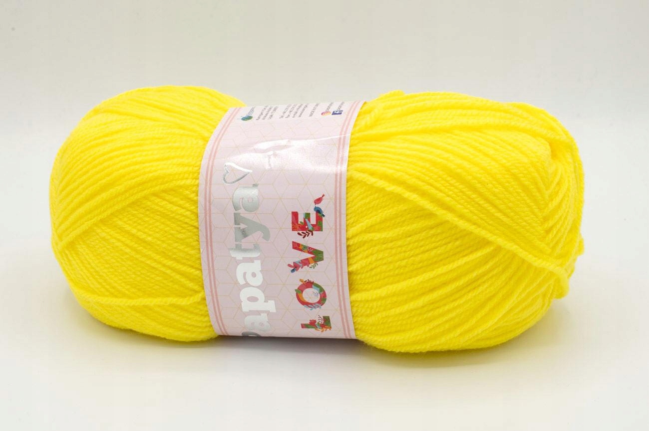 Włóczka Papatya Love 7050 Jasno Żółty