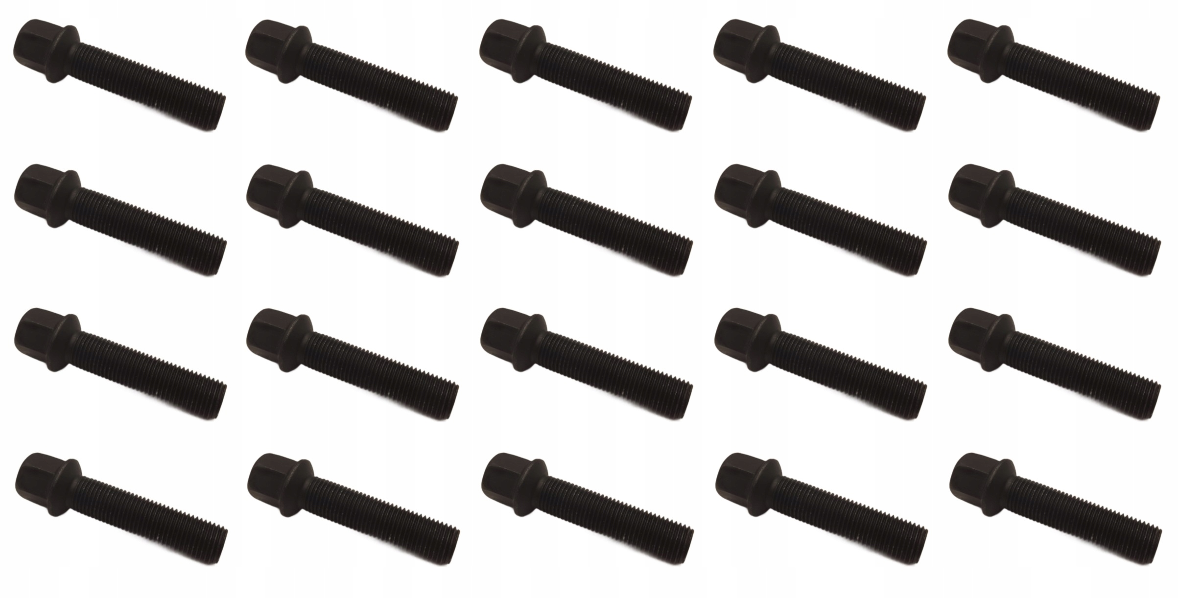 Šrouby 14x1,5x55 Černé Vw Passat Bora Golf Polo Seat Mercedes Audi 20x