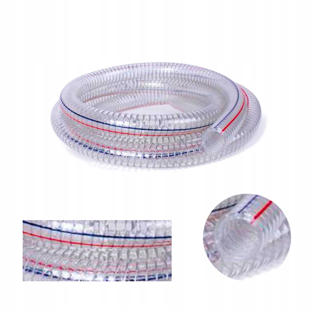 WĄŻ SSAWNY SSĄCY 1 CAL DO MOTOPOMPY ZBROJONY 1"/1 m Długość x 2mm