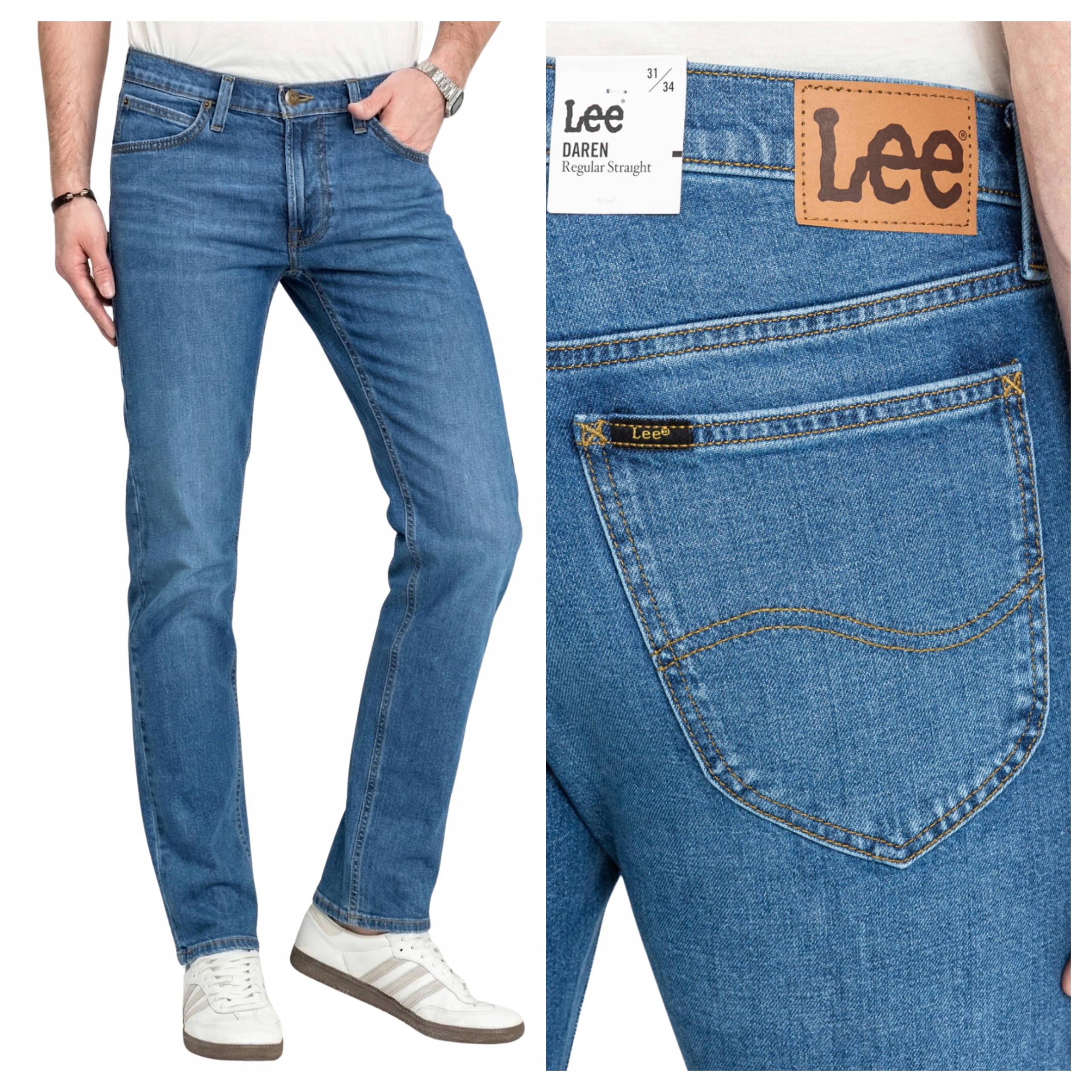 Pánské džínové kalhoty Lee Daren Modré Přiléhavé W30 L30