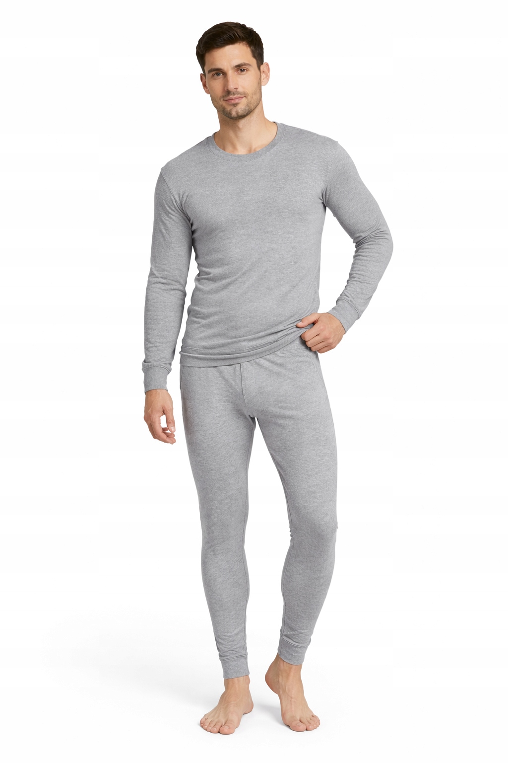 KALESONY PLUS PODKOSZULEK TERMO ZESTAW SZARY r.2XL/3XL