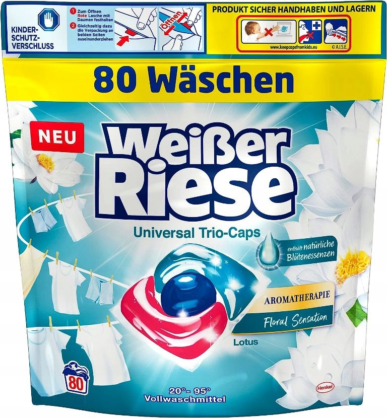 Levně Weisser Riese Lotus kapsle na praní 80ks