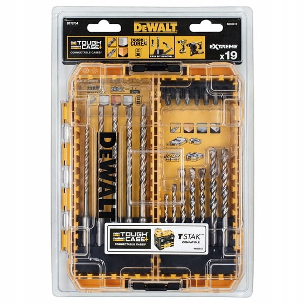 

Dewalt Wiertła Bity Beton 19el. Toughcase 5-12mm