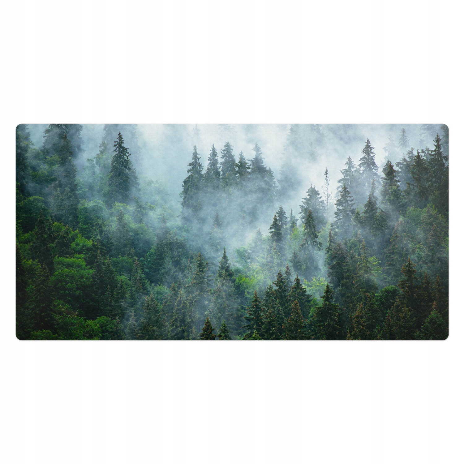 Uniwersalna podkładka ochronna na stół i blat Mglisty las iglasty 100x50 cm