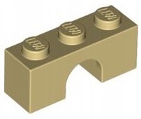 

Lego Łuk/Mostek 1x3 Beżowy/Tan (4490/4618651) 1szt