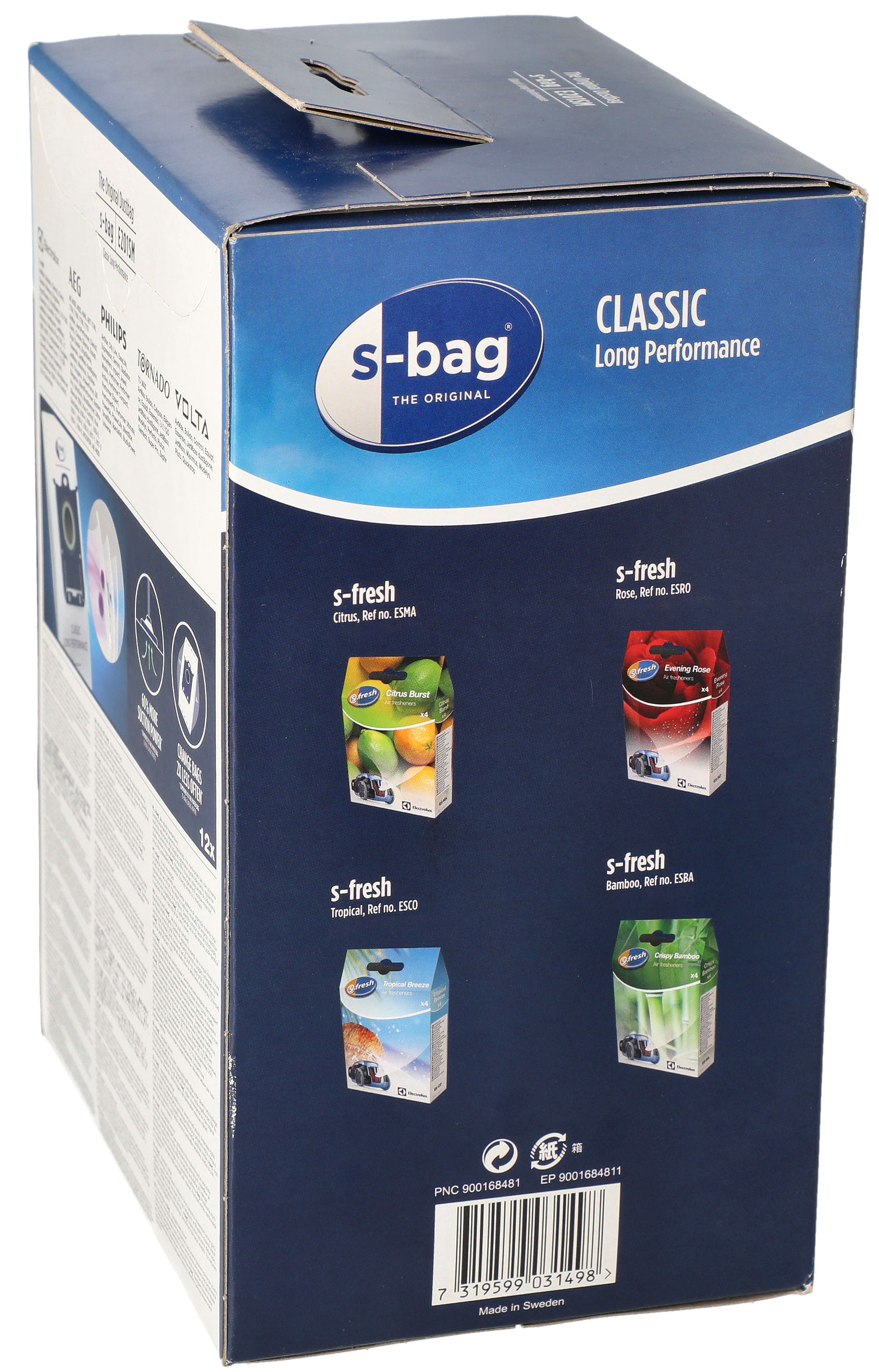 12x Worki Electrolux E201SM S-Bag + filtr HEPA Model S-Bag Classic E201SM Long Performance