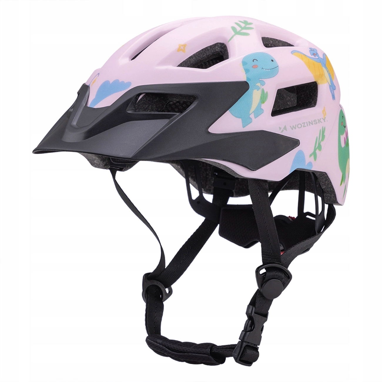 Dětská cyklistická přilba Mtb Wozinsky s odnímatelným kšiltem 48-52 cm růžová
