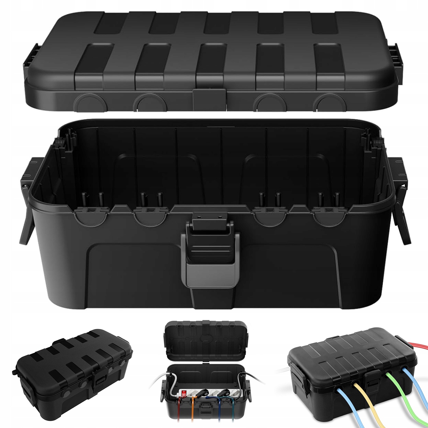 Krabička na prodlužovací kabel IP54, hermetická krabička 26x16x10 cm