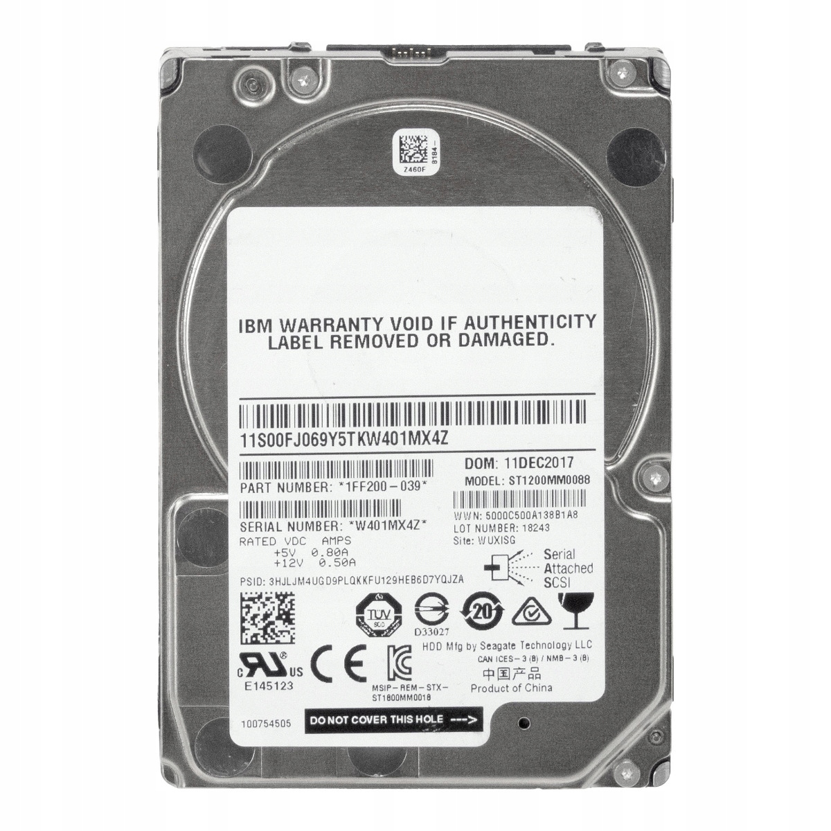 Ibm 1.2TB 10K 128MB SAS-3 2.5'' ST1200MM0088