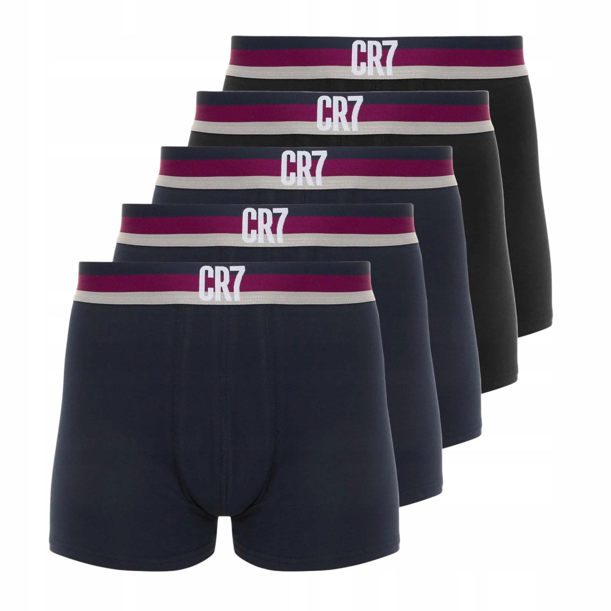 CR7 Pánské Boxerky Slipy Trunk 5 Pak Tmavě Modré/černé vel. M