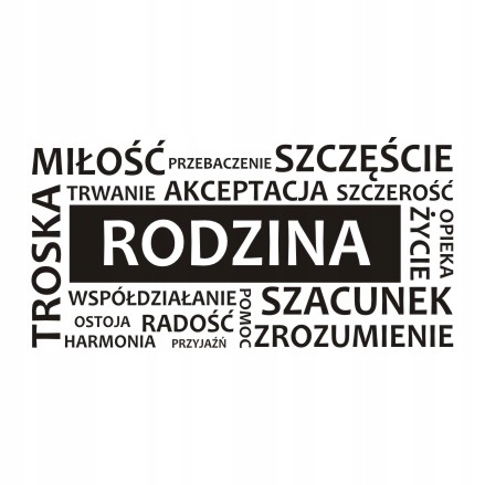 

Napis na ścianę, naklejka - Rodzina - 163