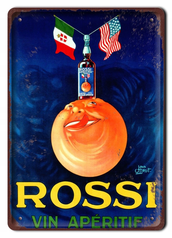 Wino Rossi Metalowy Szyld Vintage Retro #09174