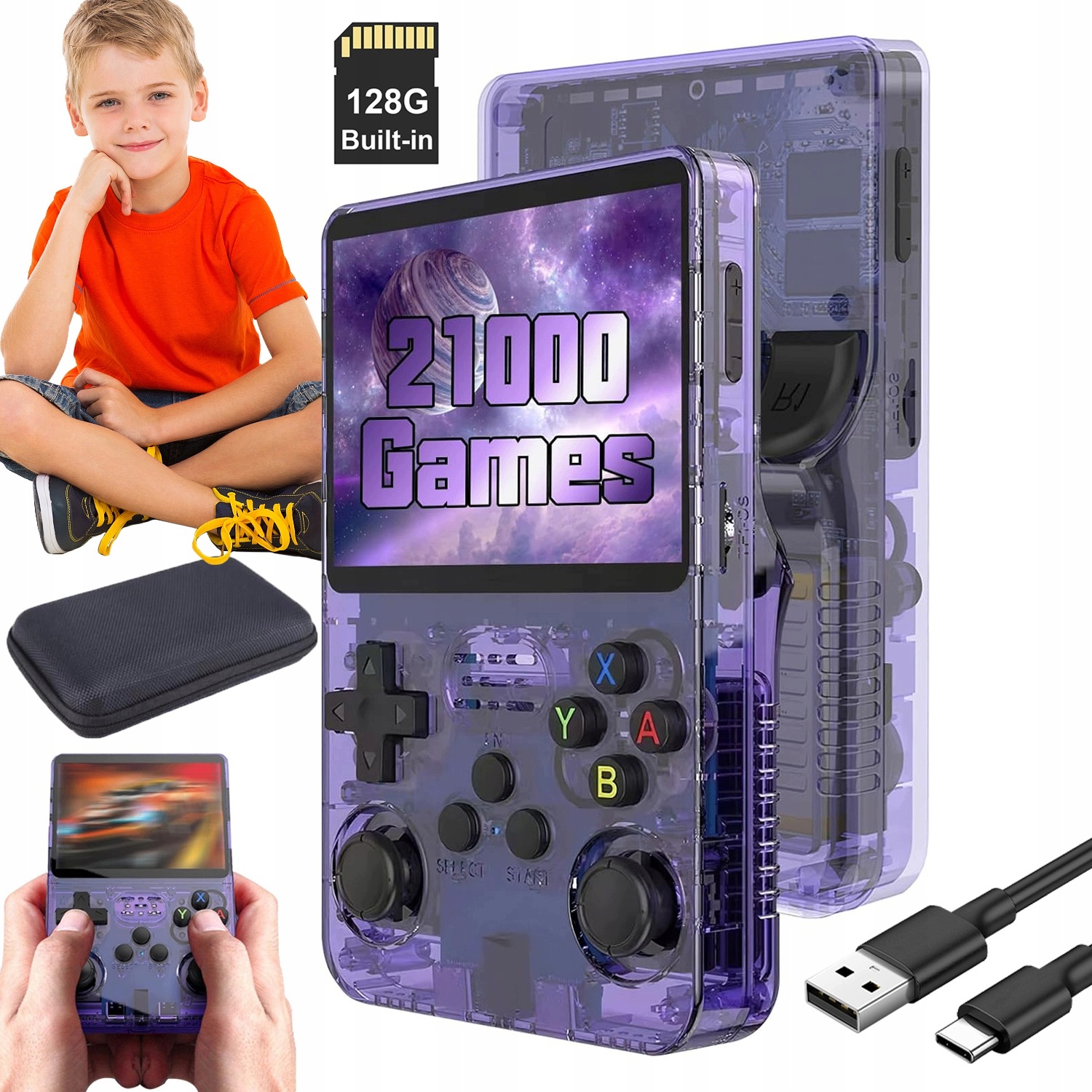 Przenośna Mobilna Konsola Do Gier Retro 3.5