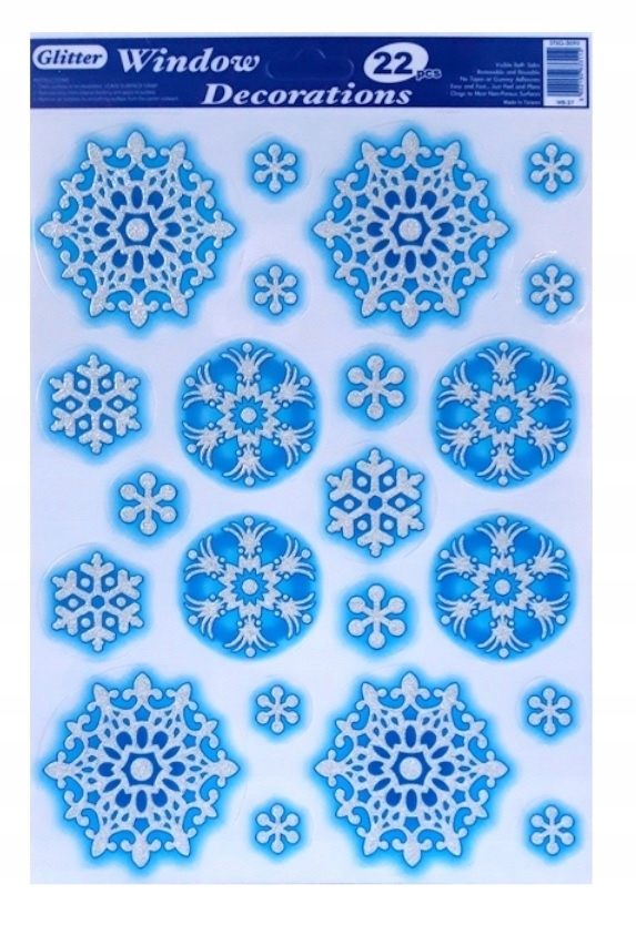 witraż śnieżynki WB-27  20x30cm  | STXG-5090 — 4