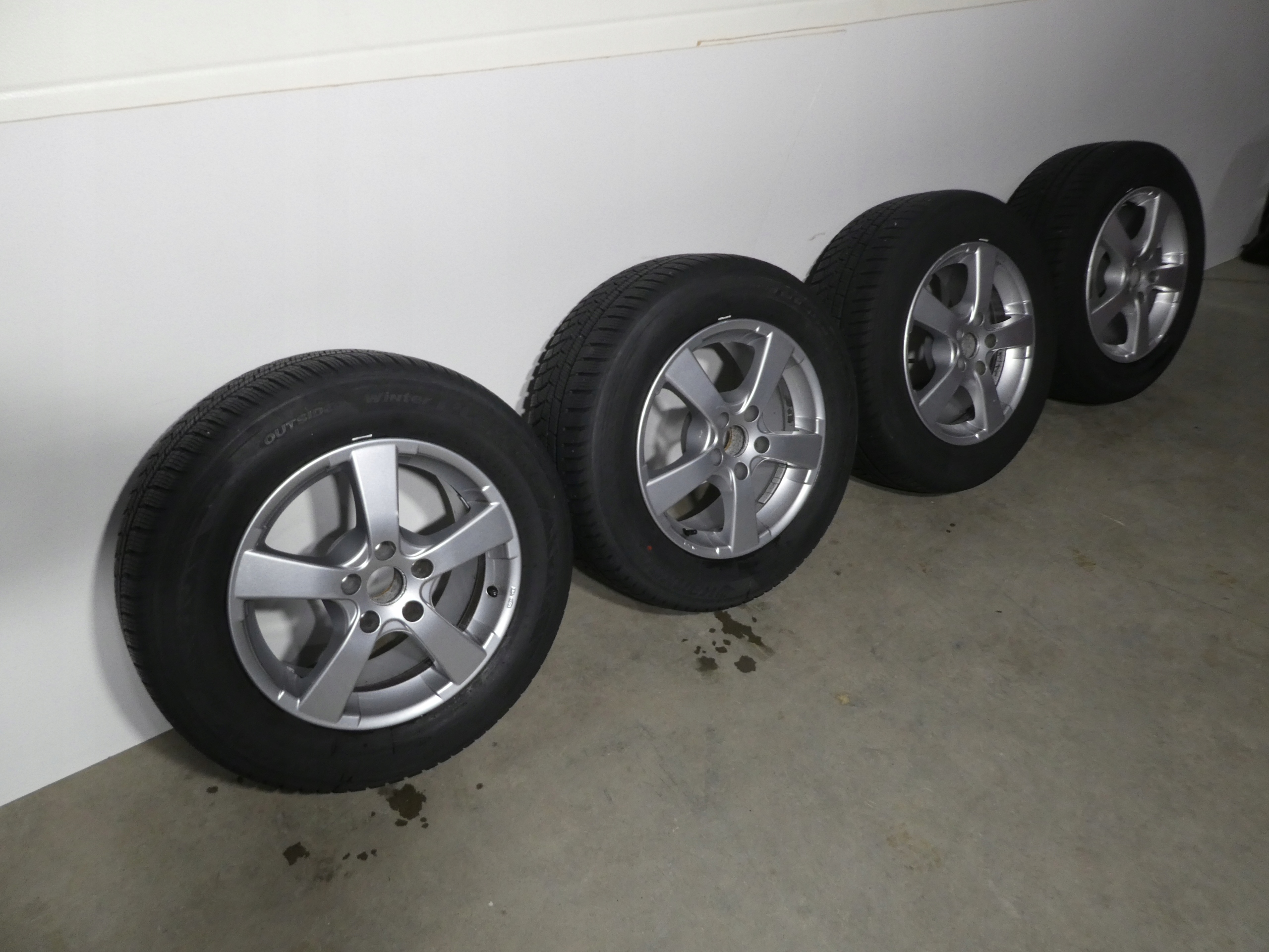 4X wheels discs tyres VW 5X112 KBA 46721 2017R 225/60/16