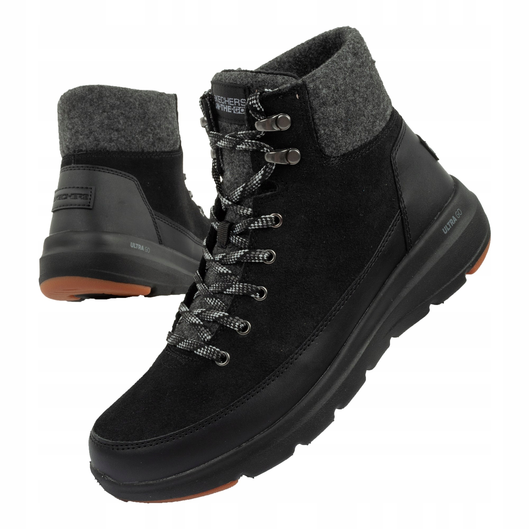 Dámské zateplené zimní podzimní vysoké šněrovací kožené boty, velikost vel.