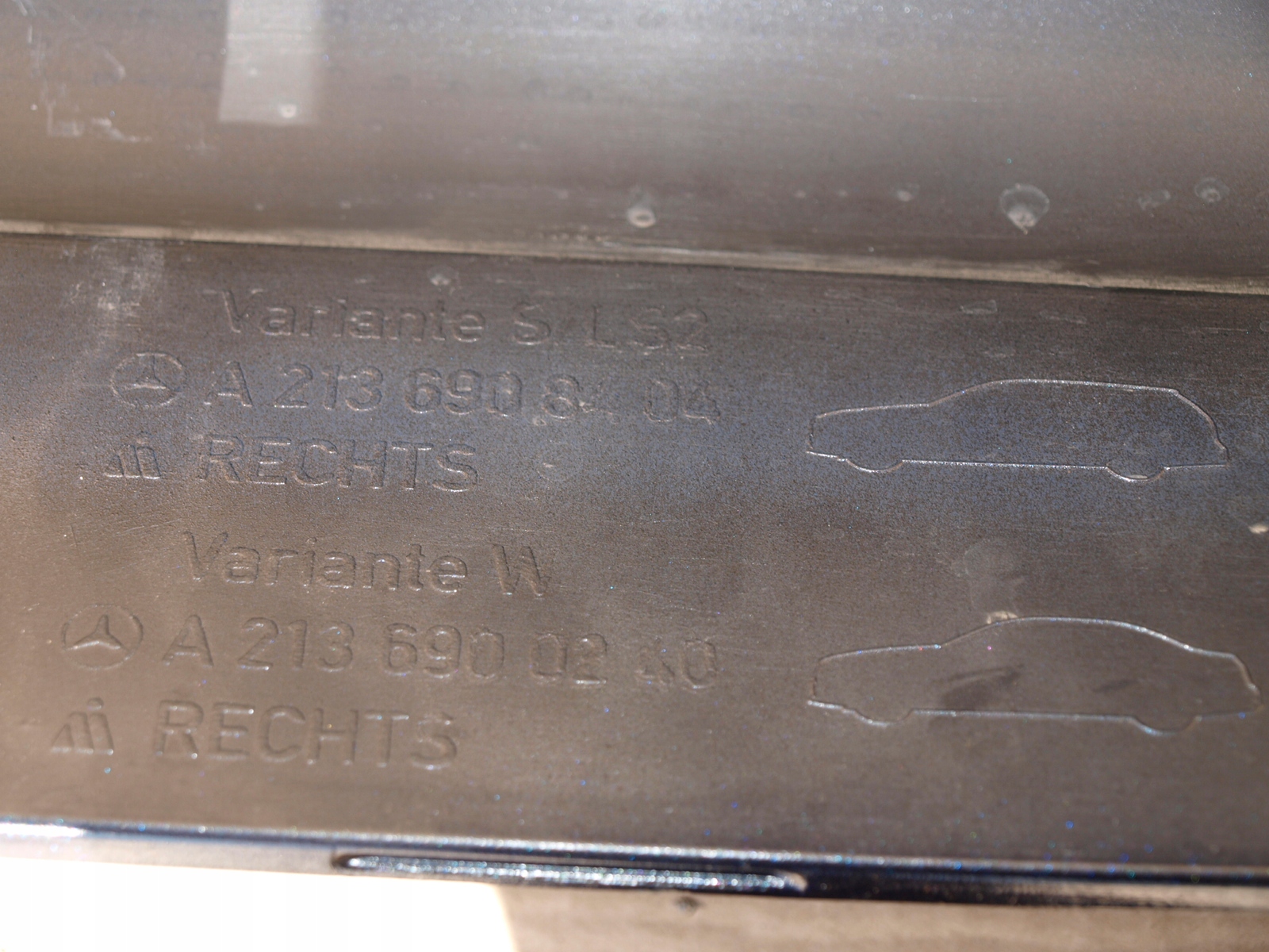 threshold moulding threshold MERCEDES W213 213 blue ORG. right left