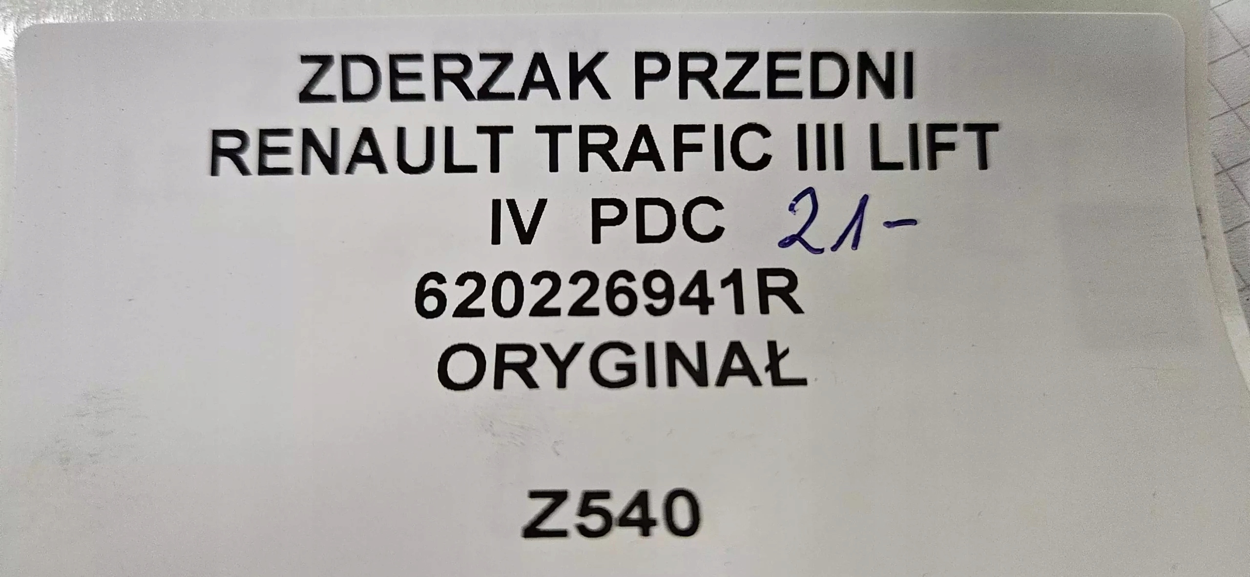 Frontstoßstange RENAULT TRAFIC IV PDC 21