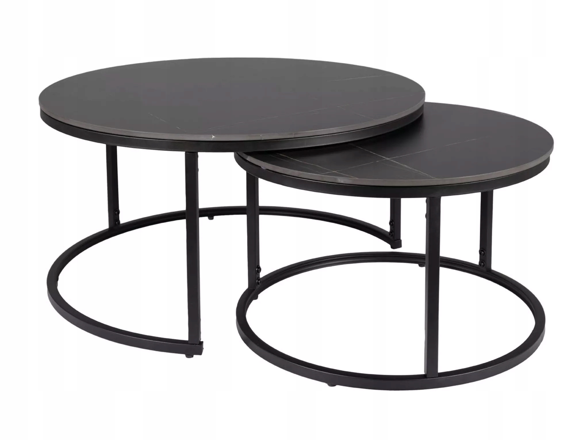 Lavica konferenčný stolík Ferrante D čierna/čierna, sada Sig