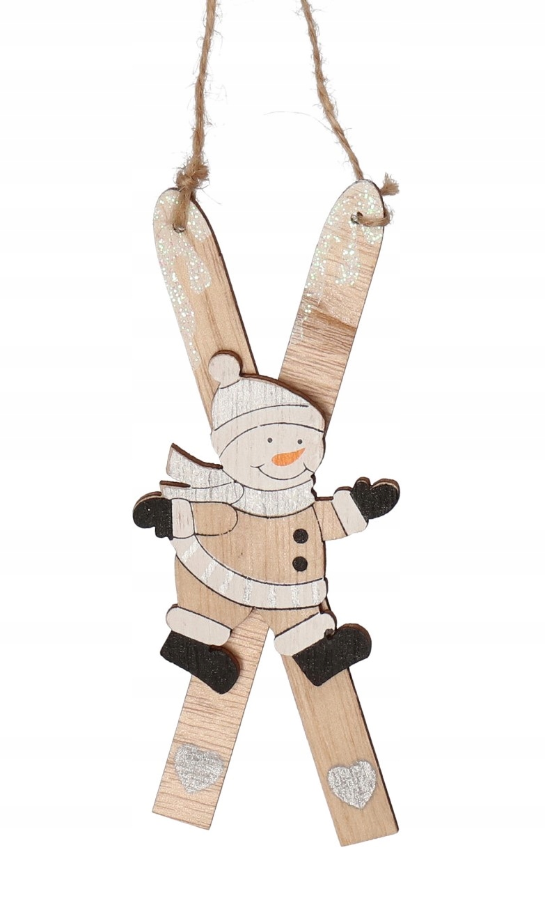 

Bałwan Zawieszka Drewniana Bombki Na Choinkę 1SZT