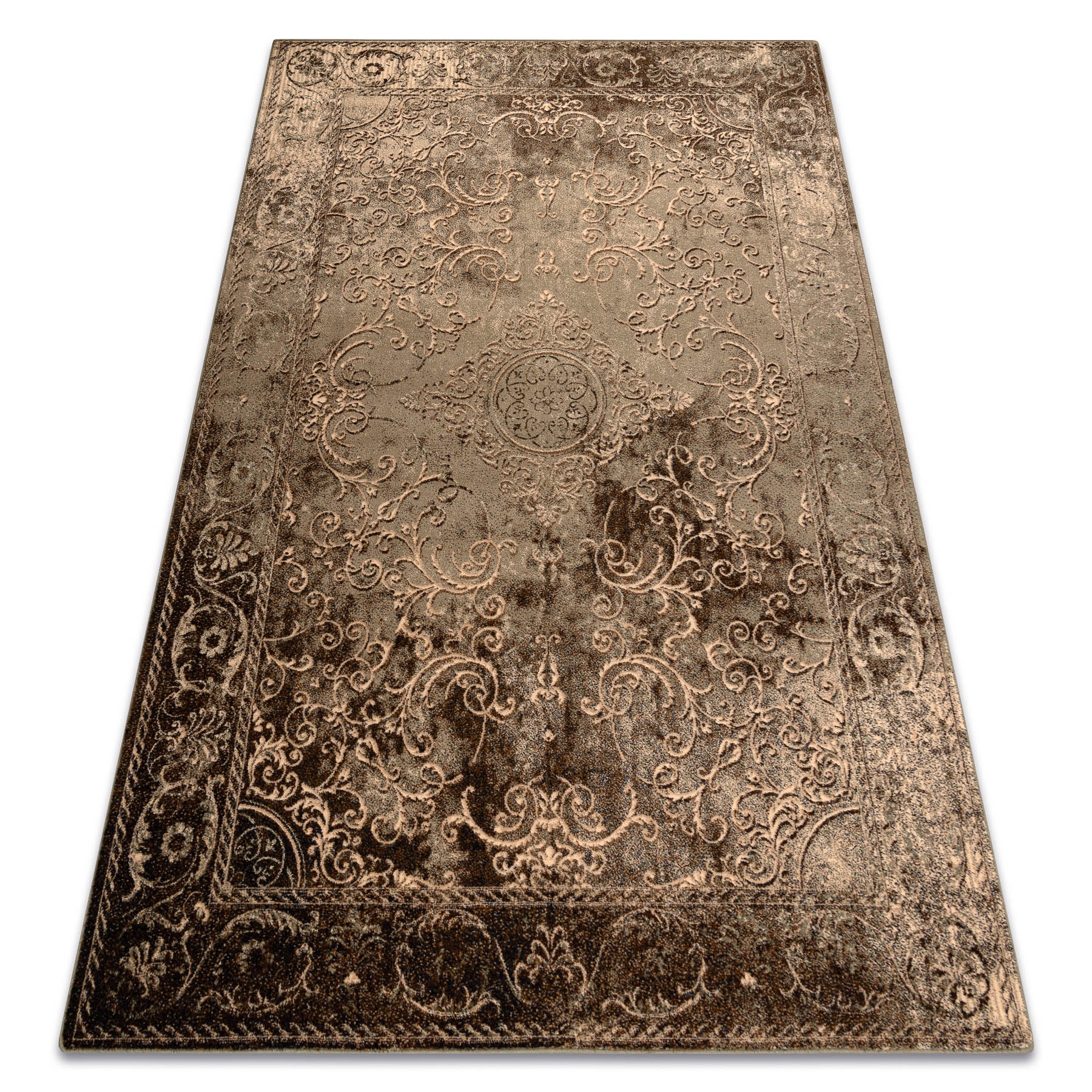 Koberec Do Obývačky vlna Omega Lumier Ornament vintage hnedá 200x300 cm