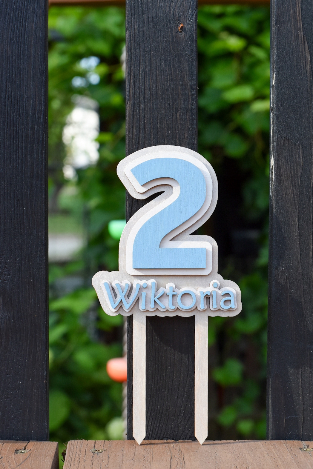 TOPPER na tort imię cyfra personalizowane