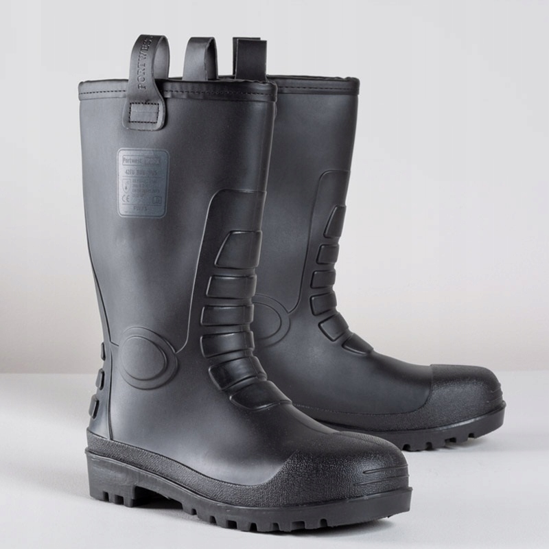 ANTYPRZEBICIOWE MĘSKIE GUMOWCE Z PODNOSKIEM S5 Model ROBOCZE TRZEWIKI KOZAKI DO PRACY OCIEPLANE ZIMOWE