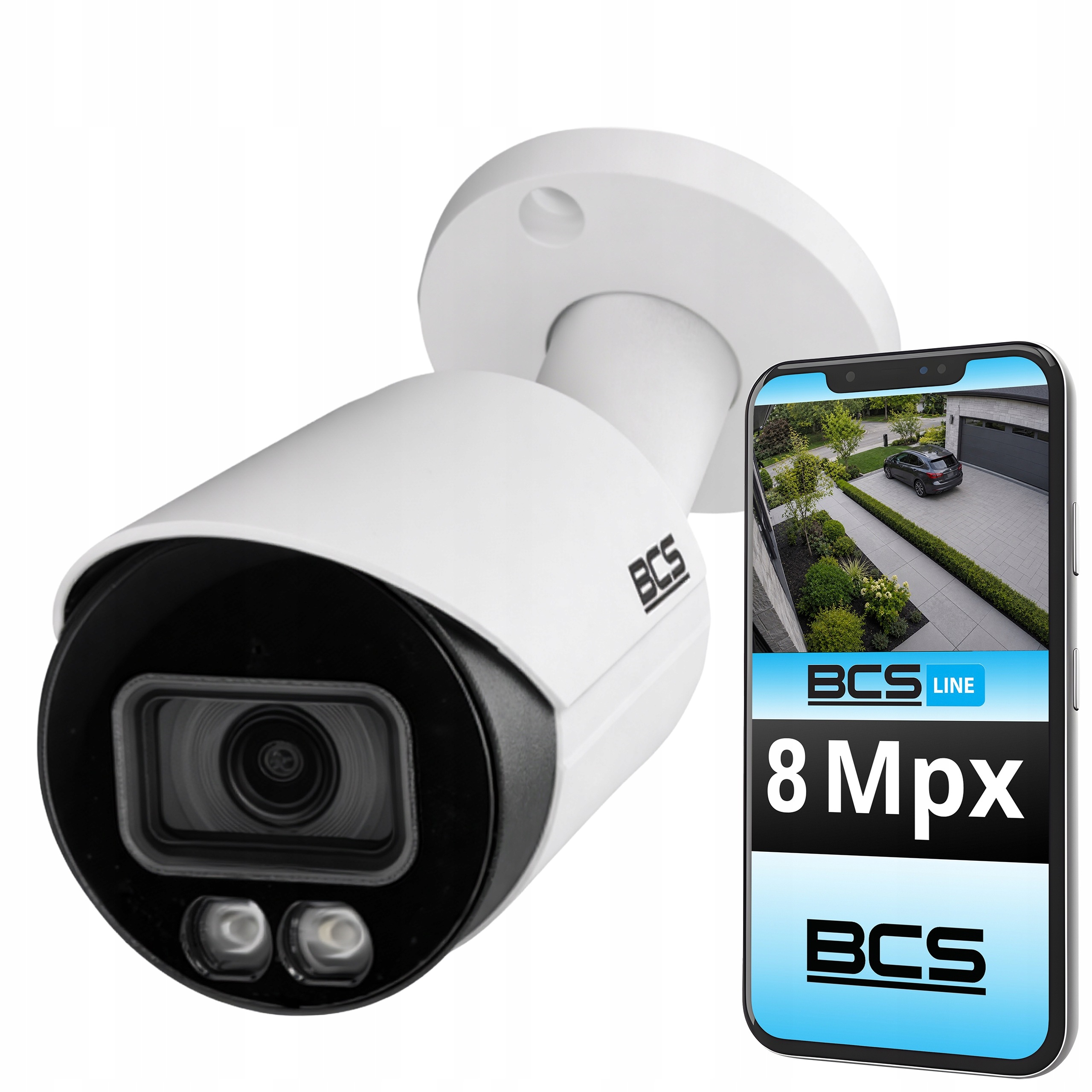 Ip Kamera Bcs Poe Tubová 8MPX 4K Analytika Detekcia Osvetlenie Ir Led