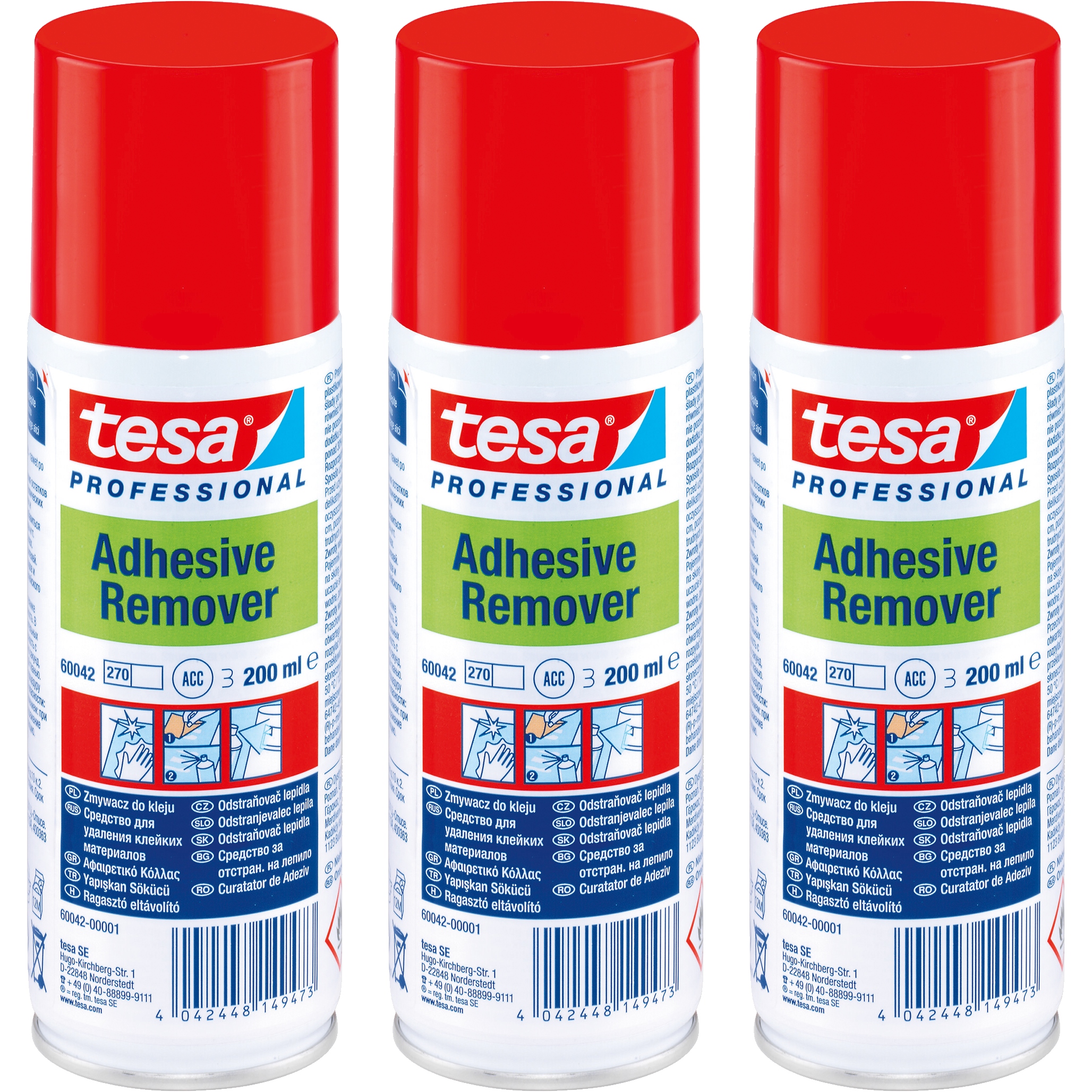 Levně Tesa Čistič ve spreji Pro odstranění lepidla nálepek Štítků Pásek Čistič 200 Ml
