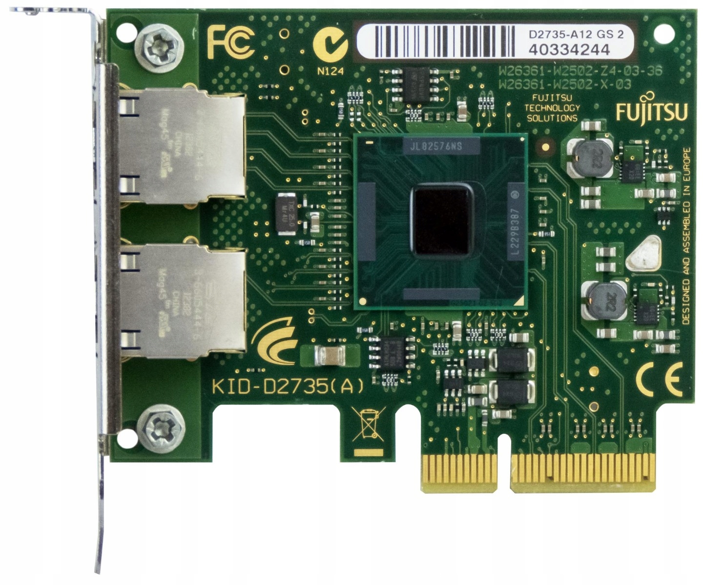 Fujitsu D2735-A12 Dual Port Gigabit Adaptér PCIe x4 Lp