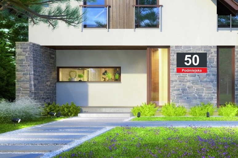 Tabliczka ADRESOWA ANTRACYT 30 x 20 Numer domu Marka inna