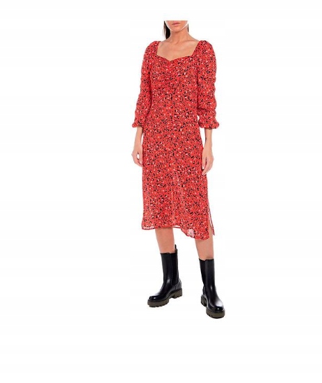 Replay Long Sleeve Midi Šaty Xs