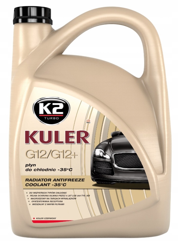 K2 Kuler -35C 5L Różowy Płyn Do Chłodnic Czerwony G12 Bezpieczny Dla Chłod.
