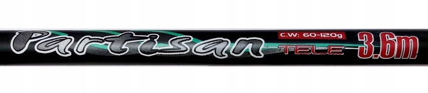 WĘDKA TELESKOPOWA 3,6 M NA SPŁAWIK GRUNT 60- 120g Materiał wędki włókno szklane